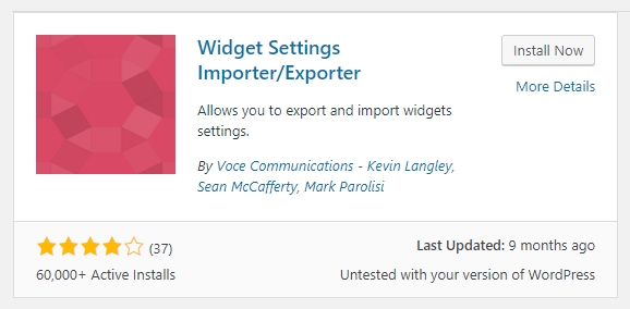 Widget Settings Importer-Exporter