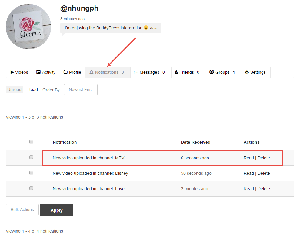 buddypress-notification
