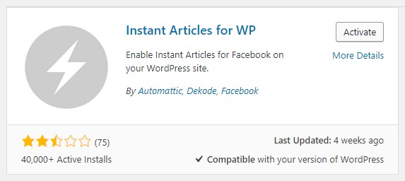 Instant Articles for WP plugib
