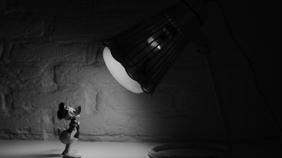 black-and-white-cartoon-donald-duck-spotlight